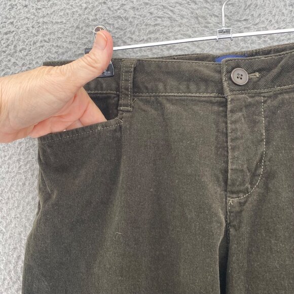 Talbots Pants Womens 10 Petite Curvy Brown Corduroy Straight Leg Stretch Casual - Picture 5 of 12